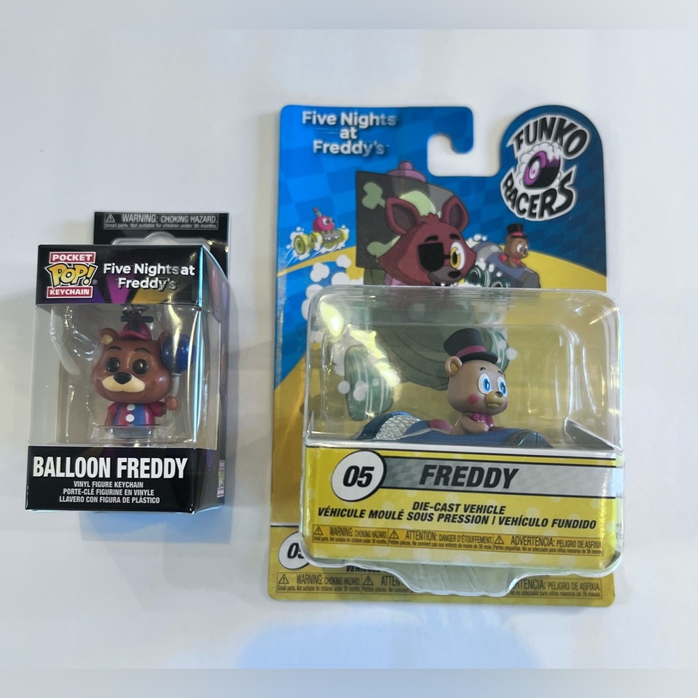 Funko FNAF Freddy Die-Cast Vehicle & Balloon Freddy Keychain Set